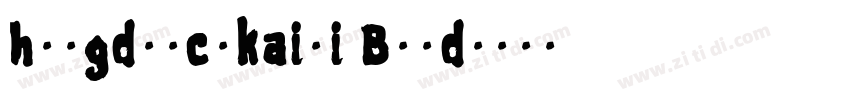 hongdoucukaiti Bold字体转换